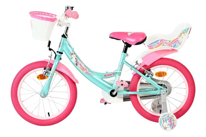Volare Unicorn Kinderfiets - Meisjes - 16 inch - Groen - Twee Handremmen [CLONE]