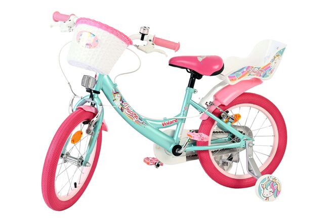Volare Unicorn Kinderfiets - Meisjes - 16 inch - Groen - Twee Handremmen [CLONE]