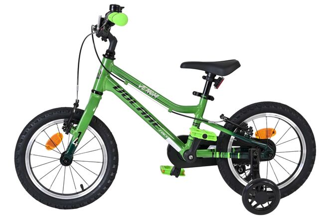 Volare Venom Kinderfiets - Jongens - 14 inch - Groen - Twee handremmen