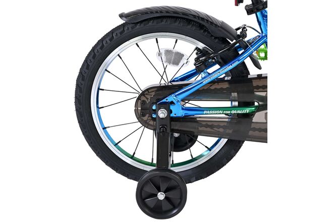 Volare Chrome Children's Bicycle - Boys - 16 inch - Blue Green - Two Hand Brakes