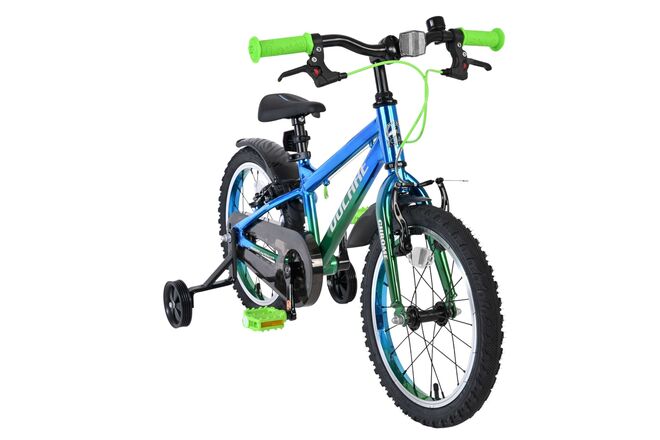 Volare Chrome Children's Bicycle - Boys - 16 inch - Blue Green - Two Hand Brakes