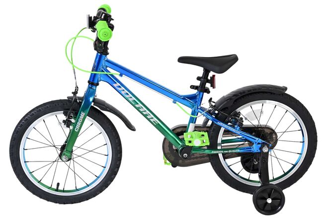 Volare Chrome Children's Bicycle - Boys - 16 inch - Blue Green - Two Hand Brakes