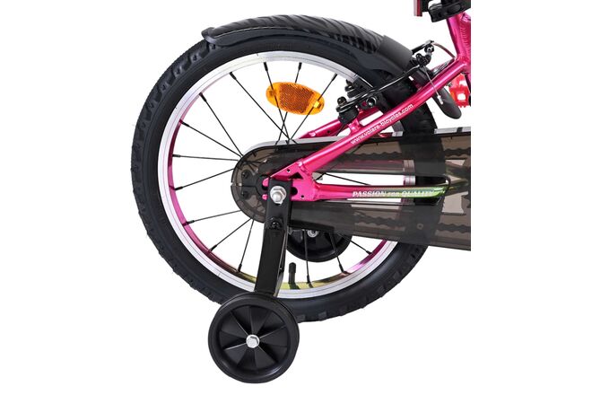 Volare Chrome Children's Bicycle - Girls - 16 inch - Pink Green - Two Hand Brakes