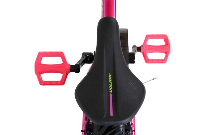 Volare Chrome Children's Bicycle - Girls - 16 inch - Pink Green - Two Hand Brakes