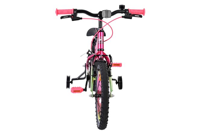 Volare Chrome Children's Bicycle - Girls - 16 inch - Pink Green - Two Hand Brakes