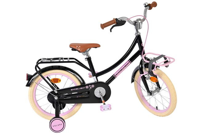 Volare Excellent Children's Bicycle - Girls - 16 inch - Black