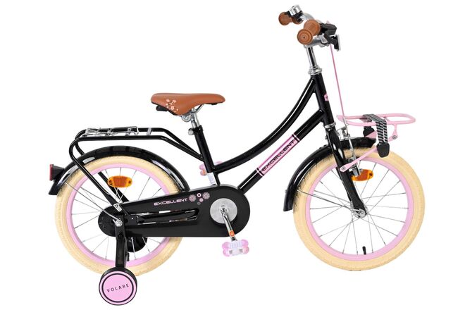 Volare Excellent Children's Bicycle - Girls - 16 inch - Black