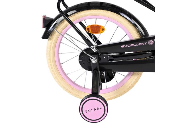 Volare Excellent Children's Bicycle - Girls - 16 inch - Black
