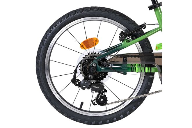 Volare Venom Kinderfiets - Jongens - 18 inch - Groen - 6 Speed - Twee handremmen