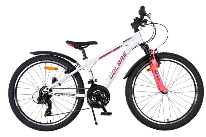 Volare XC Race Kids' Bike - 24 inch - White Pink - 21 gears