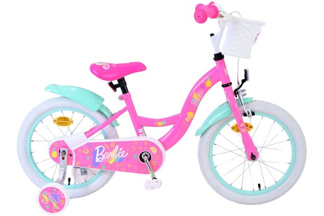 Barbie Kinderfiets – Meisjes – 16 inch – Roze – Twee handremmen