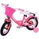 Volare Ashley Kinderfahrrad – Mädchen – 12 Zoll – Rot/Rosa