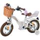 Volare Blossom Kinderfahrrad - Mädchen - 12 Zoll - Weiß - Zweihandbremsen