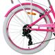 Volare Lovely Kinderfahrrad - Mädchen - 24 Zoll - Rosa - 7 Gänge