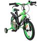 Volare Strike Kinderfiets - Jongens - 14 inch - Zwart Groen - Twee handremmen