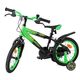 Volare Strike Kinderfiets - Jongens - 14 inch - Zwart Groen - Twee handremmen