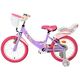 Volare Unicorn Children's Bicycle - Girls - 16 inch - Purple - Two Hand Brakes