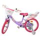 Volare Unicorn Children's Bicycle - Girls - 16 inch - Purple - Two Hand Brakes