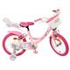 Volare Unicorn Children's Bicycle - Girls - 16 inch - Pink - Two Hand Brakes