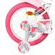 Volare Unicorn Children's Bicycle - Girls - 16 inch - White - Two Hand Brakes