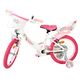 Volare Unicorn Children's Bicycle - Girls - 16 inch - White - Two Hand Brakes