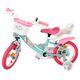 Volare Unicorn Children's Bicycle - Girls - 12 inch - Green - Two hand brakes
