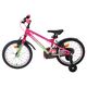 Volare Chrome Children's Bicycle - Girls - 16 inch - Pink Green - Two Hand Brakes